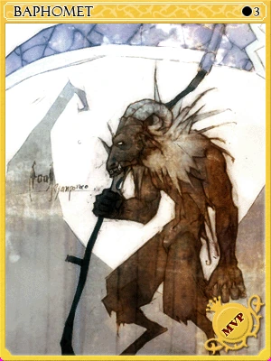 Ilustração original da Carta Bafomé, de Ragnarok