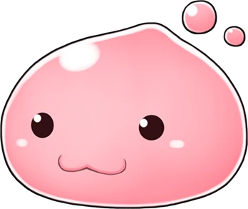 Poring rosa de Ragnarok, um mascote alegre