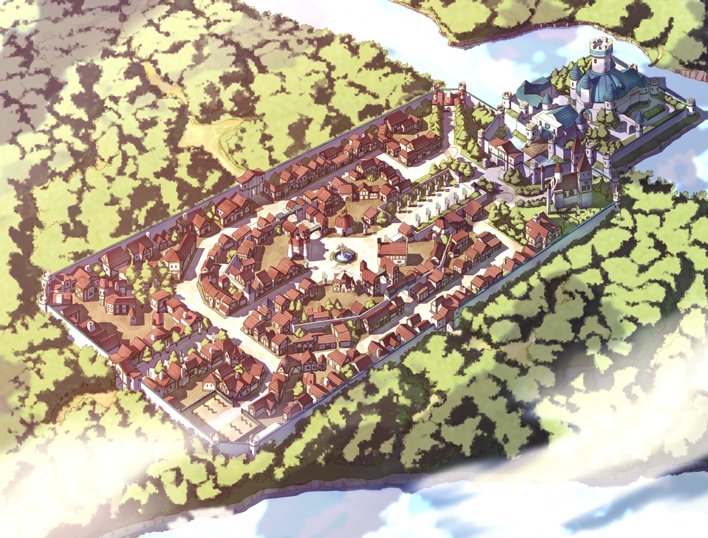 Ilustração da cidade de Prontera